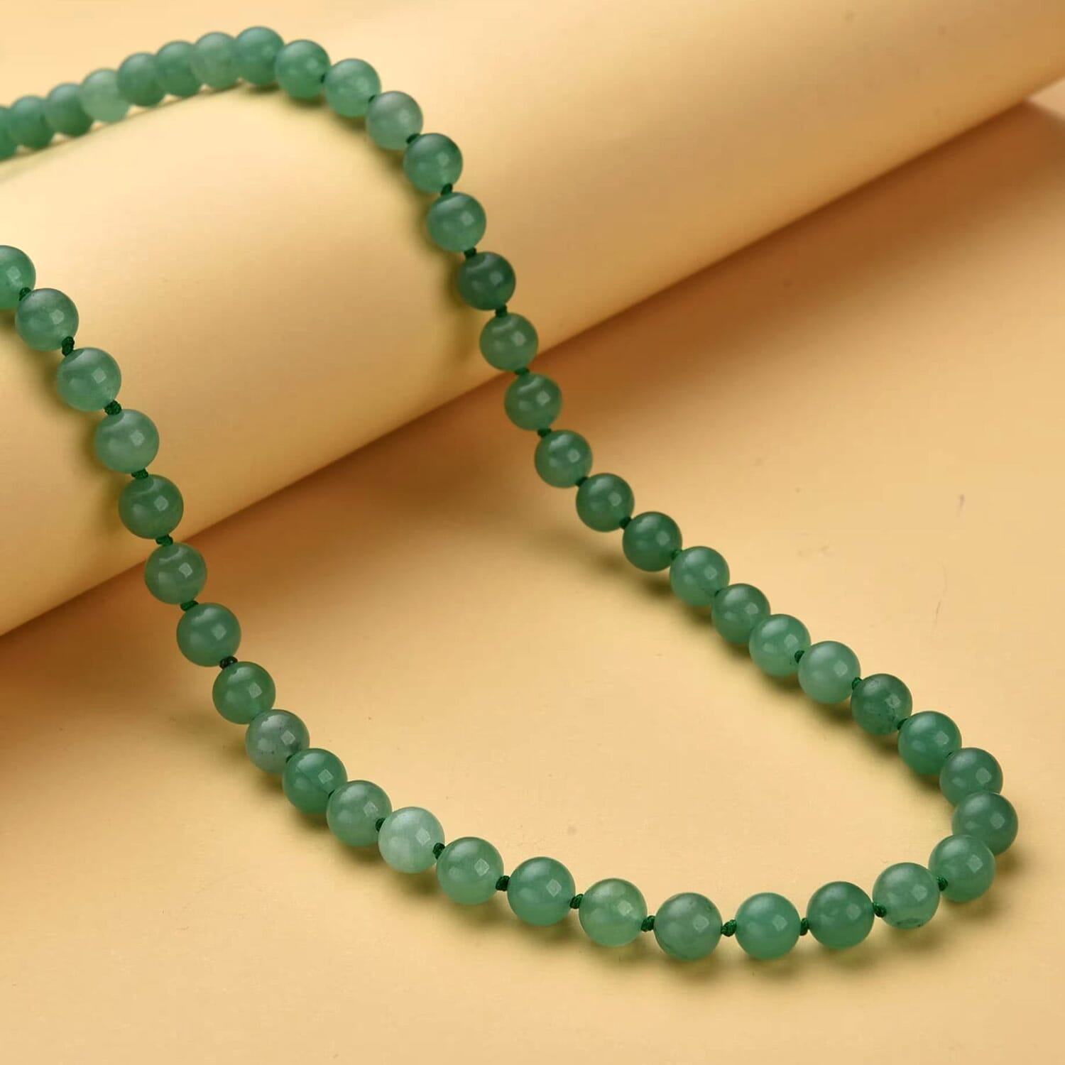 Buy Green Aventurine Beaded Endless Necklace 34 Inches Buy Green Aventurine Beaded Endless Necklace 34 Inches