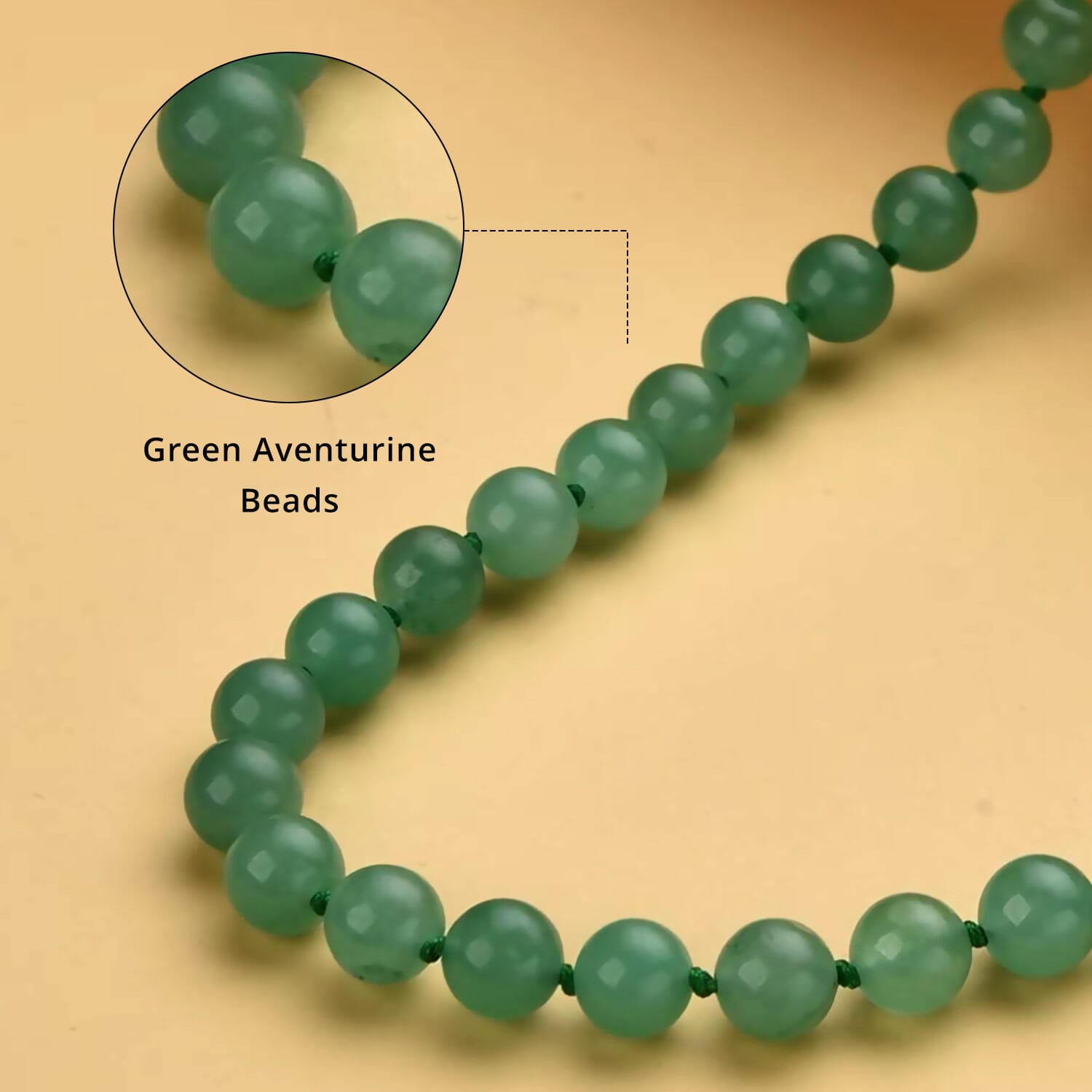 Buy Green Aventurine Beaded Endless Necklace 34 Inches