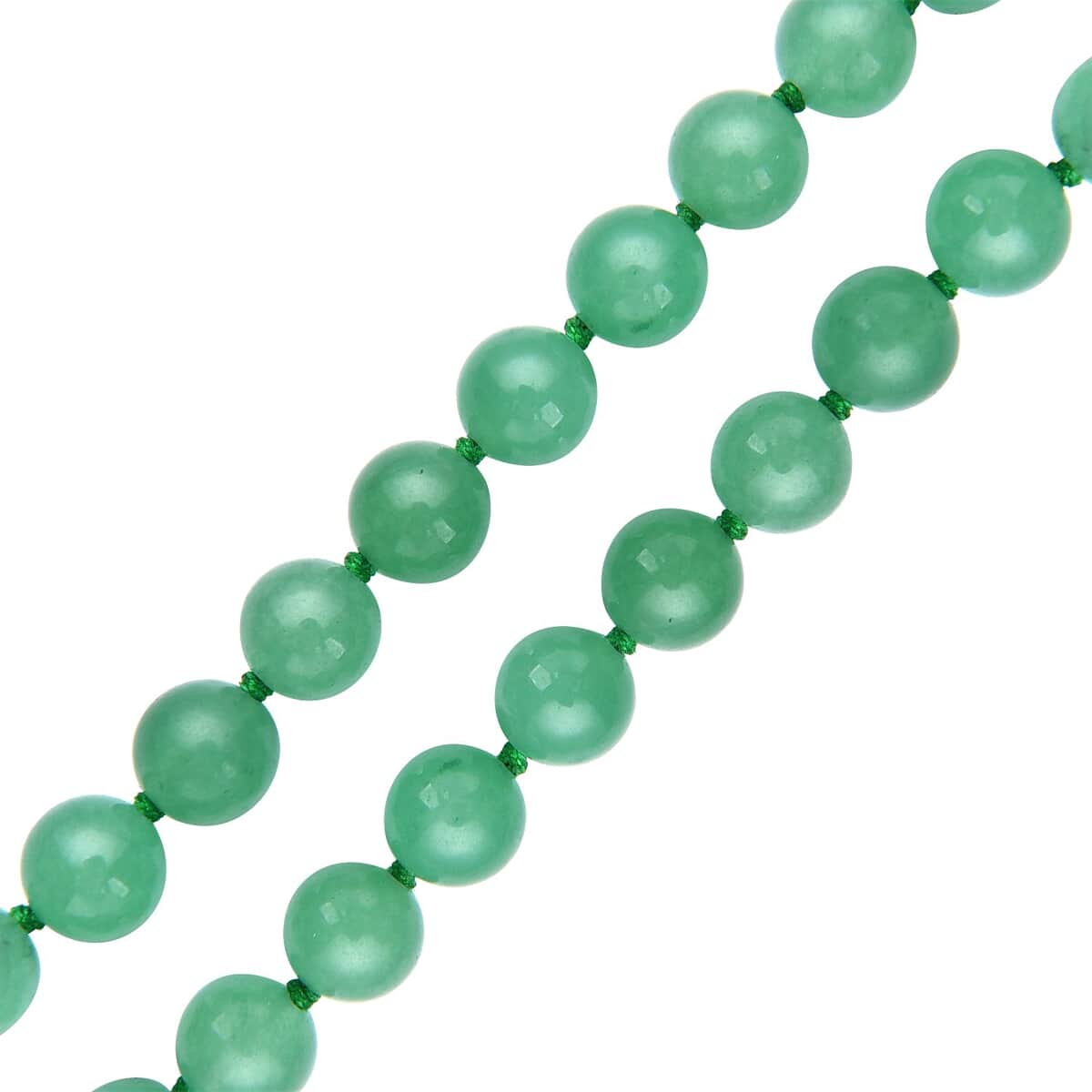 Green Aventurine Beaded Endless Necklace 34 Inches 367.90 ctw image number 4