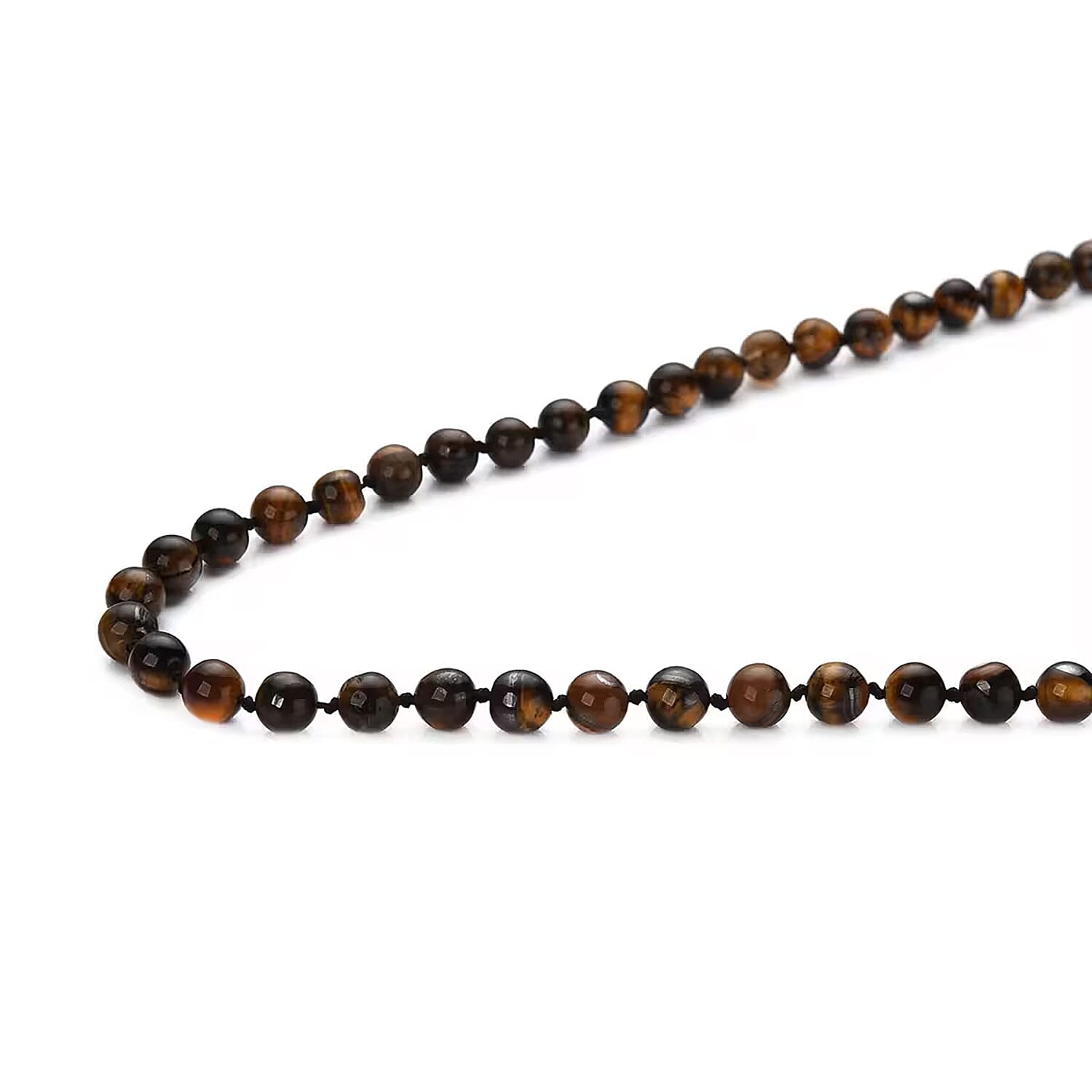 Yellow Tiger's Eye Beaded Endless Necklace 34 Inches 363.85 ctw