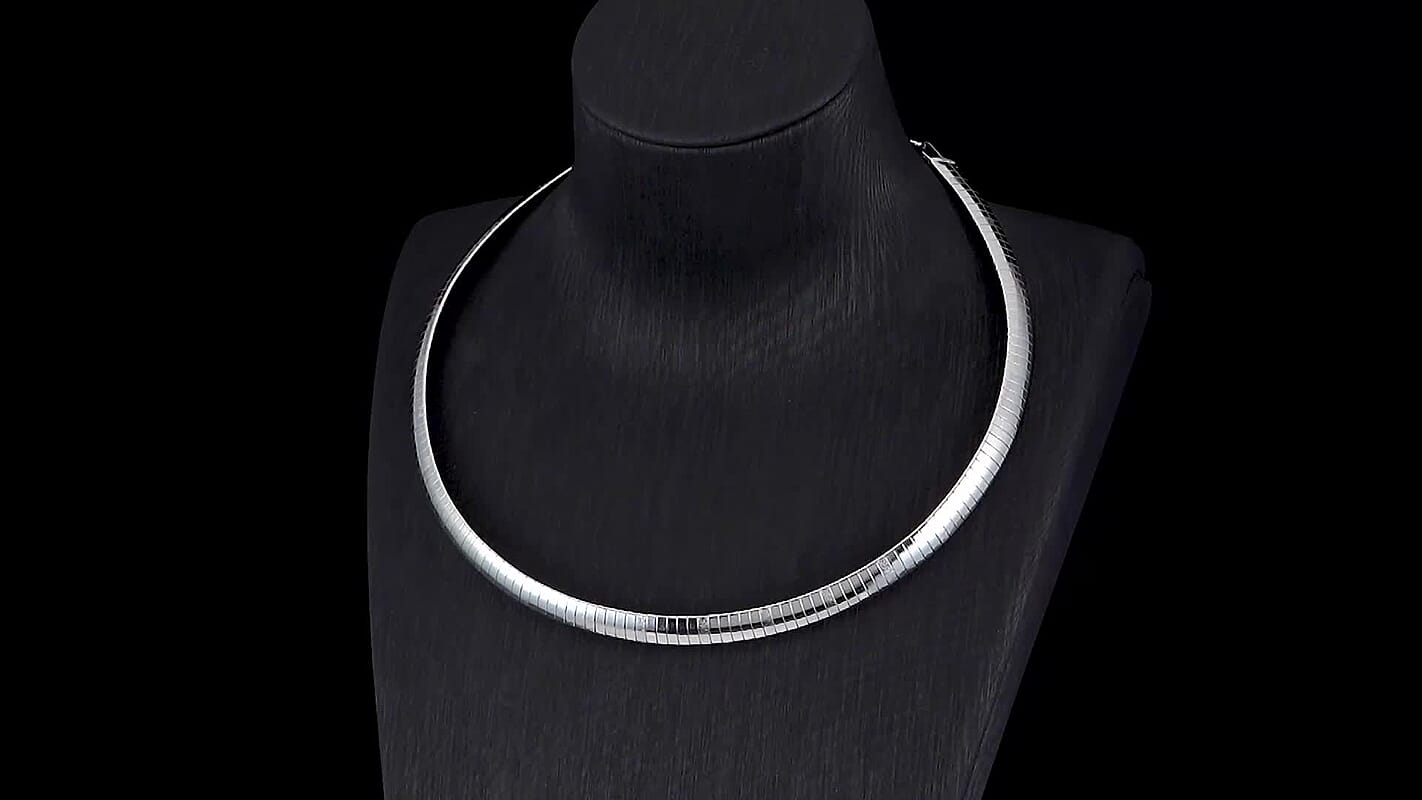 Omega Necklace 16 Inch in Stainless Steel