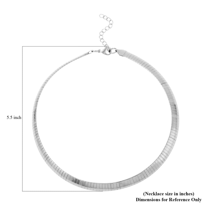 Omega Necklace in Stainless Steel 19.40 Grams 16-18 Inches