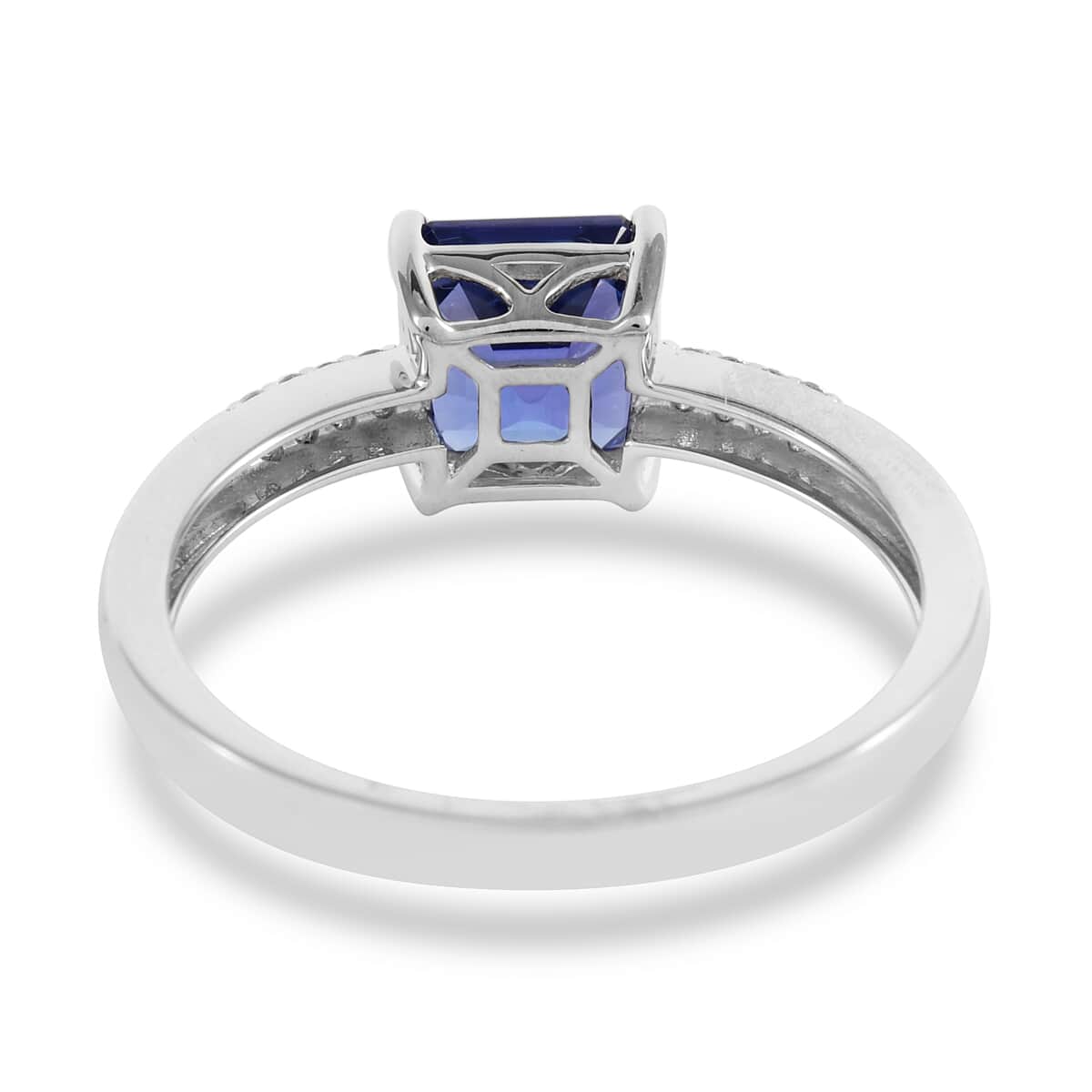 RHAPSODY 950 Platinum AAAA Tanzanite and E-F VS2 Diamond Ring (Size 10) 4.38 Grams 1.85 ctw image number 3