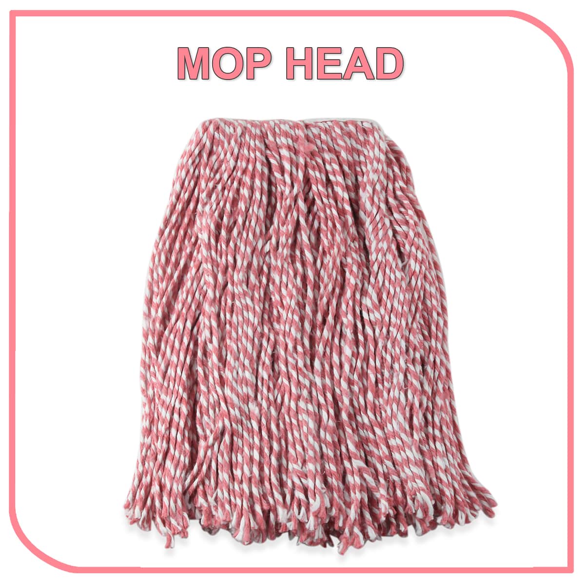Quality Kitchen Red Wet Mop Head (100% Cotton) image number 4