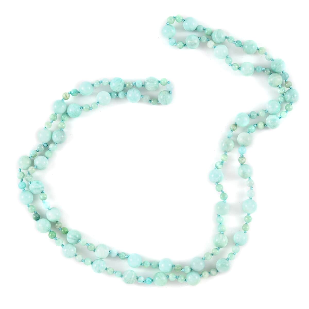 251 ctw Russian Amazonite Beads Endless Necklace 35 Inch image number 0