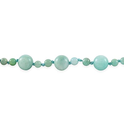 Amazonite Beaded Endless Station Necklace 34 Inches 251.00 ctw