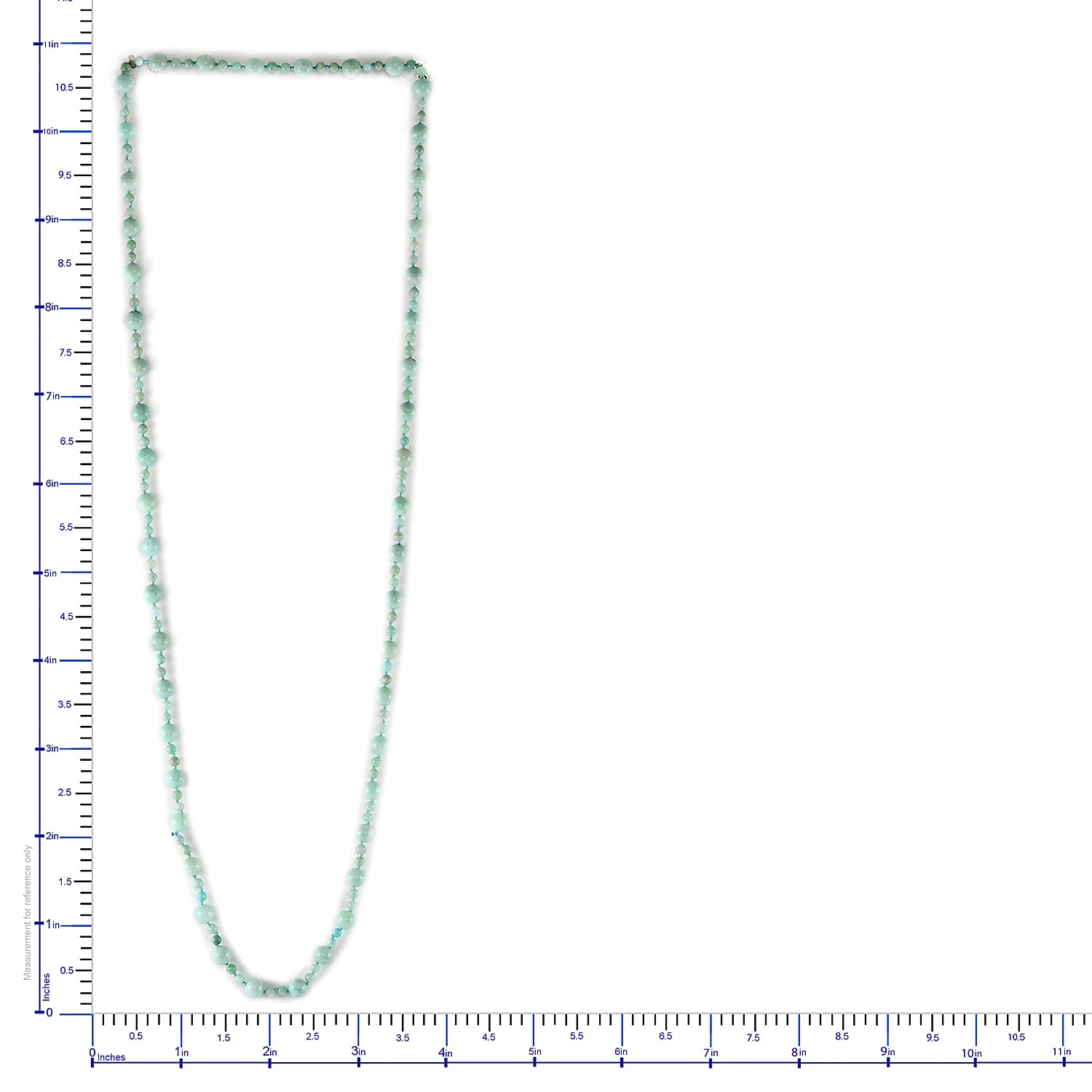 Amazonite Beaded Endless Station Necklace 34 Inches 251.00 ctw