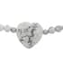 White Howlite Beaded Heart Necklace 20 Inches in Stainless Steel 186.00 ctw image number 1