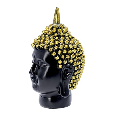 Golden and Black Buddha Head Statue
