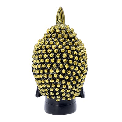 Golden and Black Buddha Head Statue