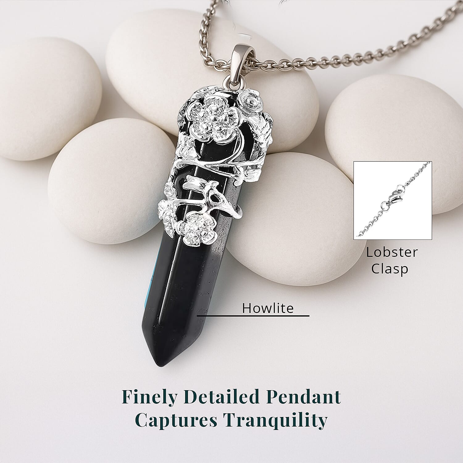 Black Obsidian pendant healing crystal for protection