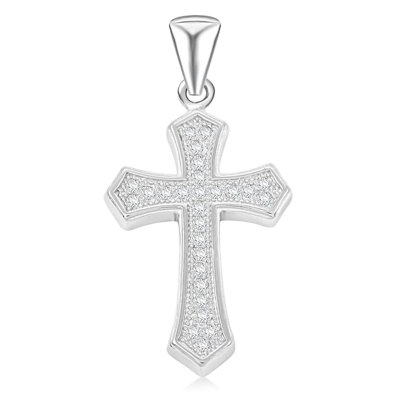 Elanza Simulated Diamond (0.81 Ct) Sterling Silver Pendant 0.81 ctw