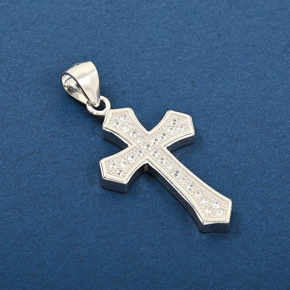 Elanza Simulated Diamond (0.81 Ct) Sterling Silver Pendant 0.81 ctw image number 1