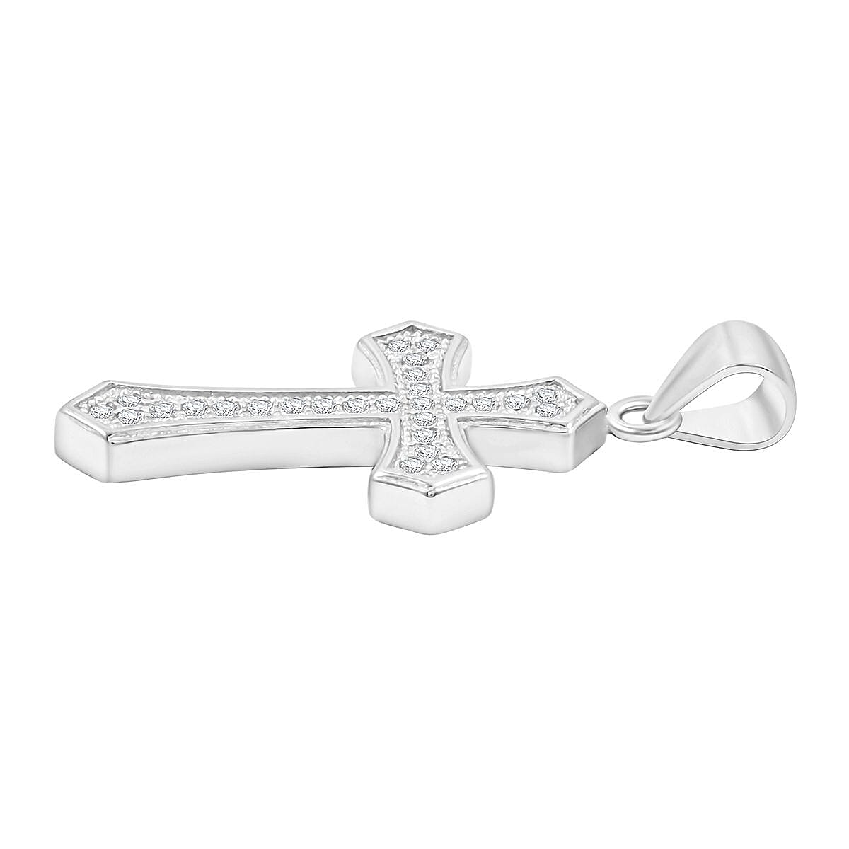 Elanza Simulated Diamond (0.81 Ct) Sterling Silver Pendant 0.81 ctw image number 3