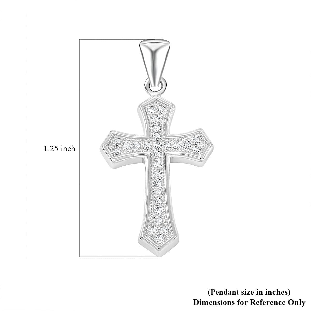 Elanza Simulated Diamond (0.81 Ct) Sterling Silver Pendant 0.81 ctw image number 4