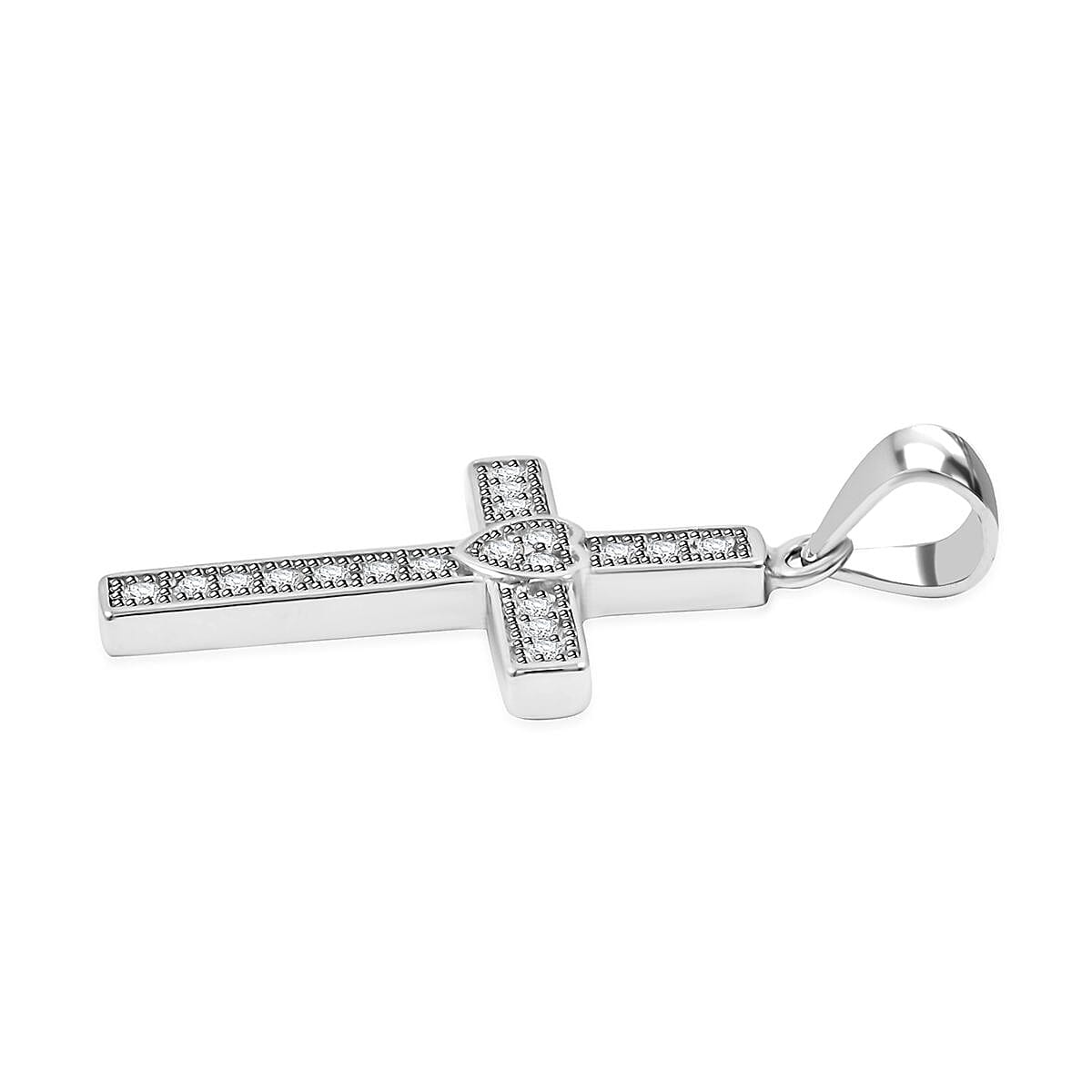 Elanza Simulated Diamond (1.44 Ct) Sterling Silver Pendant 1.44 ctw image number 3