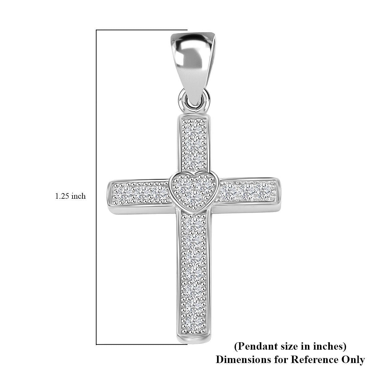 Elanza Simulated Diamond (1.44 Ct) Sterling Silver Pendant 1.44 ctw image number 4