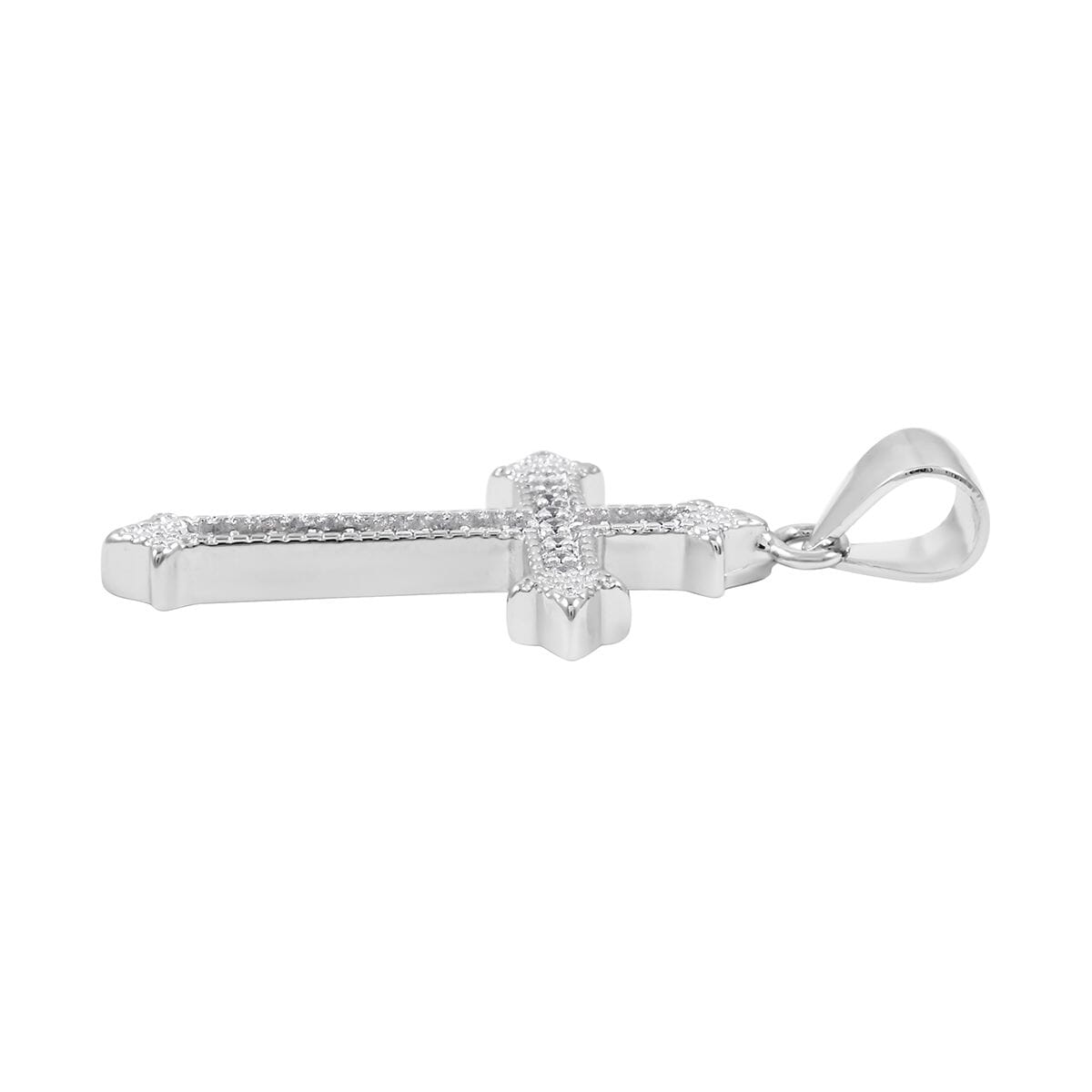 Elanza Simulated Diamond (0.38 Ct) Sterling Silver Pendant 0.38 ctw image number 3