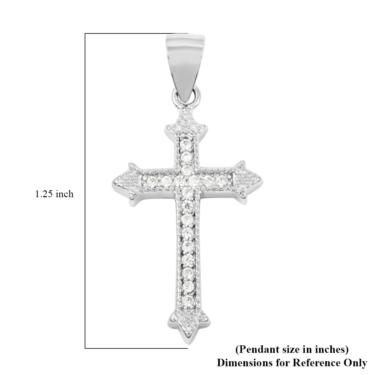 Elanza Simulated Diamond (0.38 Ct) Sterling Silver Pendant 0.38 ctw image number 4