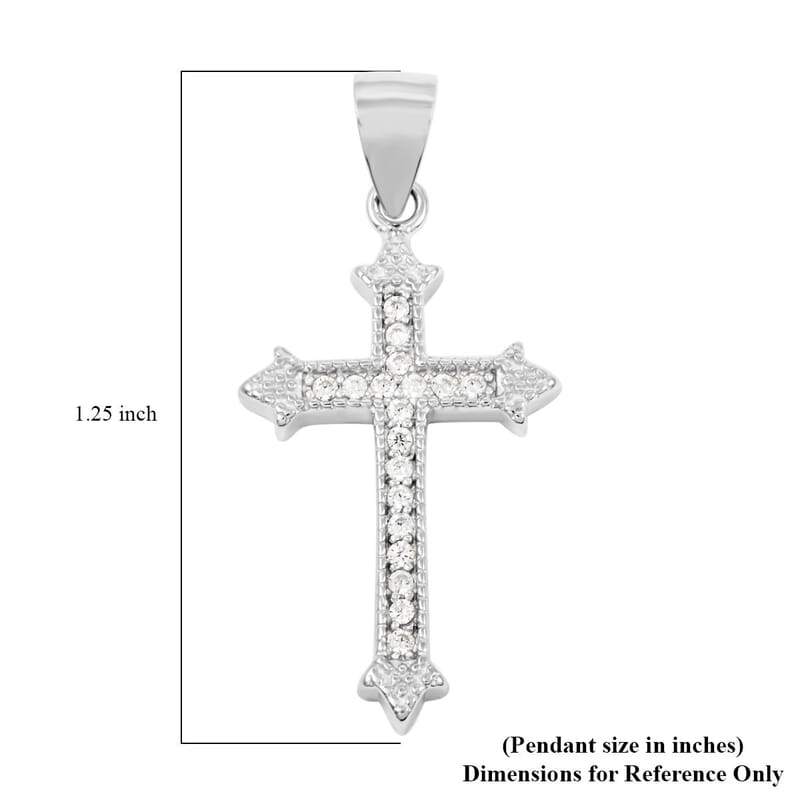 Elanza Simulated Diamond (0.38 Ct) Sterling Silver Pendant 0.38 ctw
