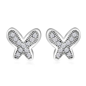 Elanza Simulated Diamond (0.44 Ct) Sterling Silver Earring 0.44 ctw
