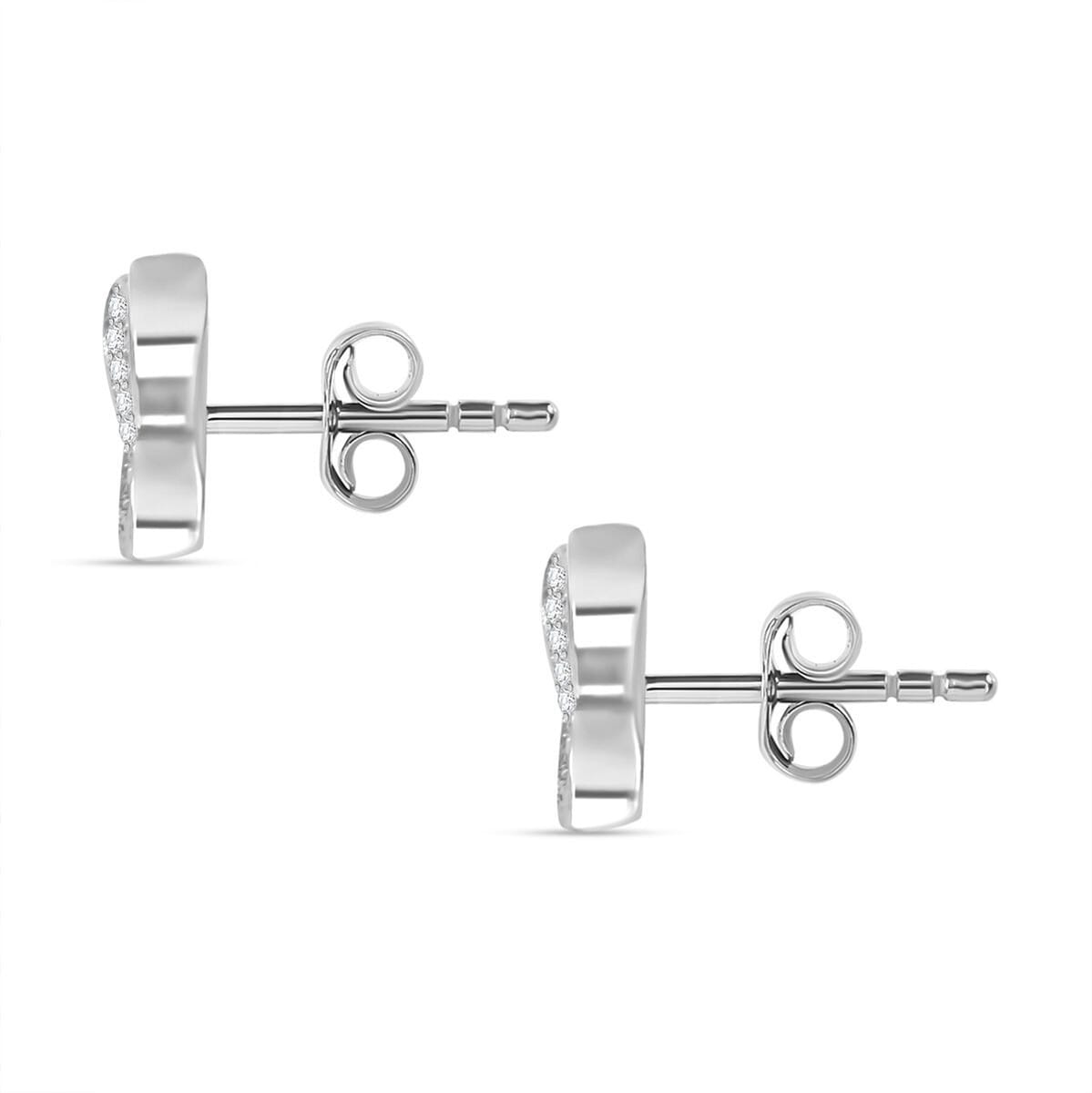Elanza Simulated Diamond (0.44 Ct) Sterling Silver Earring 0.44 ctw image number 2