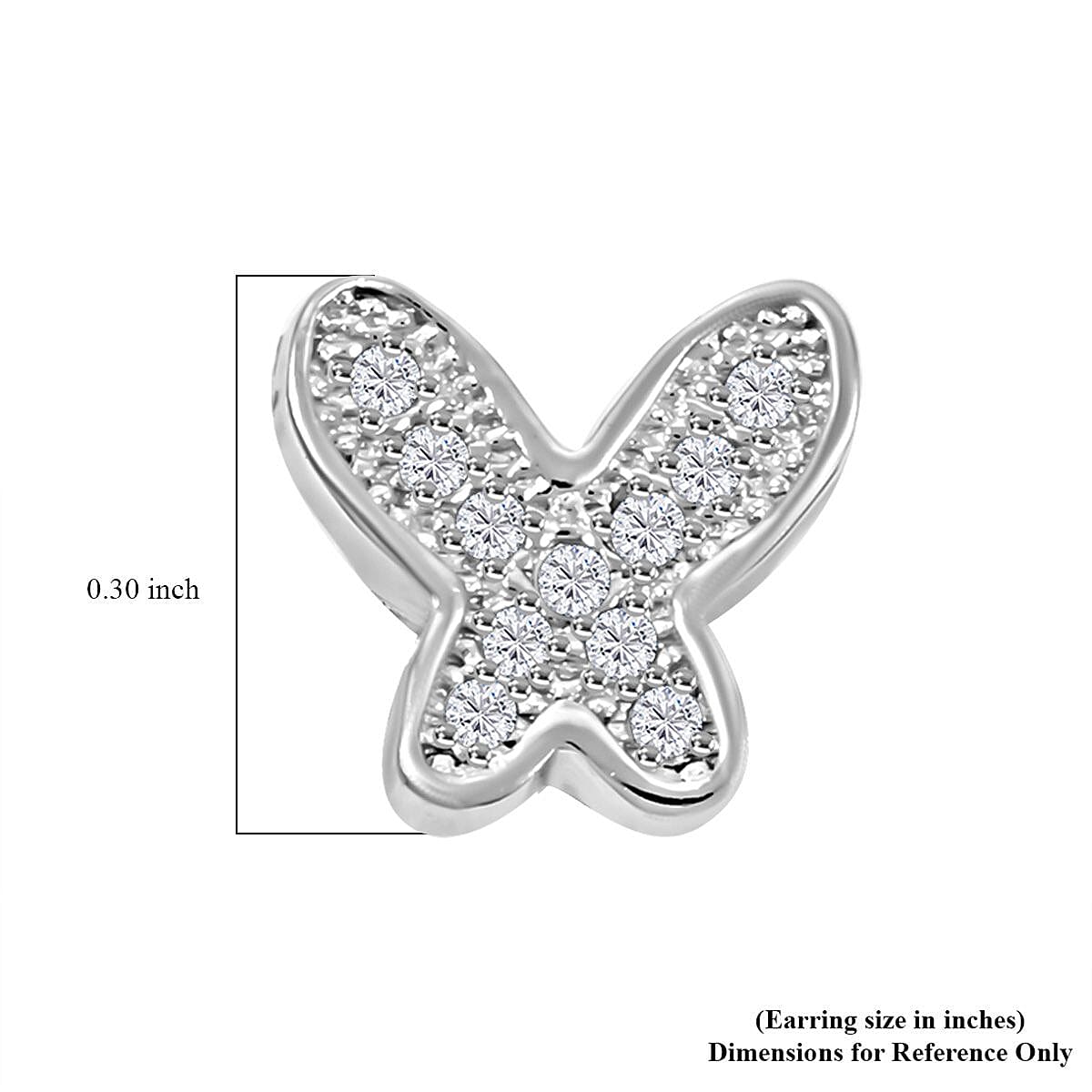 Elanza Simulated Diamond (0.44 Ct) Sterling Silver Earring 0.44 ctw