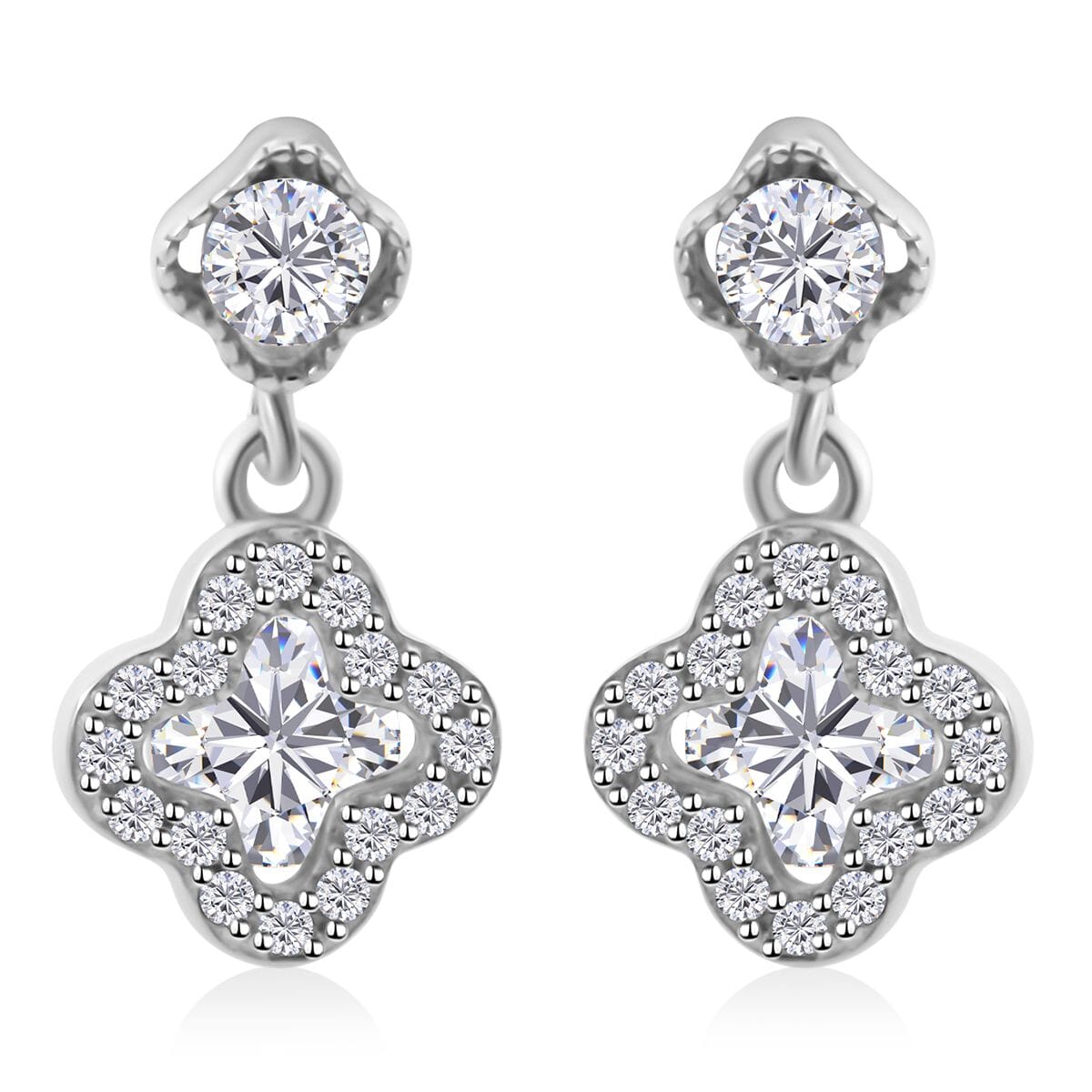 Elanza Simulated Diamond (0.56 Ct) Sterling Silver Earring 0.56 ctw image number 0