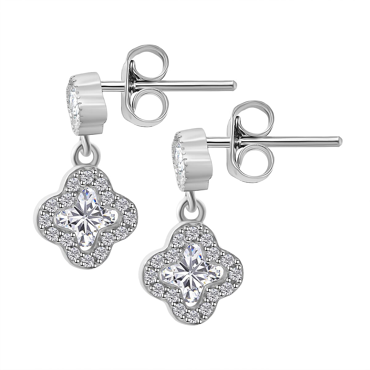 Elanza Simulated Diamond (0.56 Ct) Sterling Silver Earring 0.56 ctw