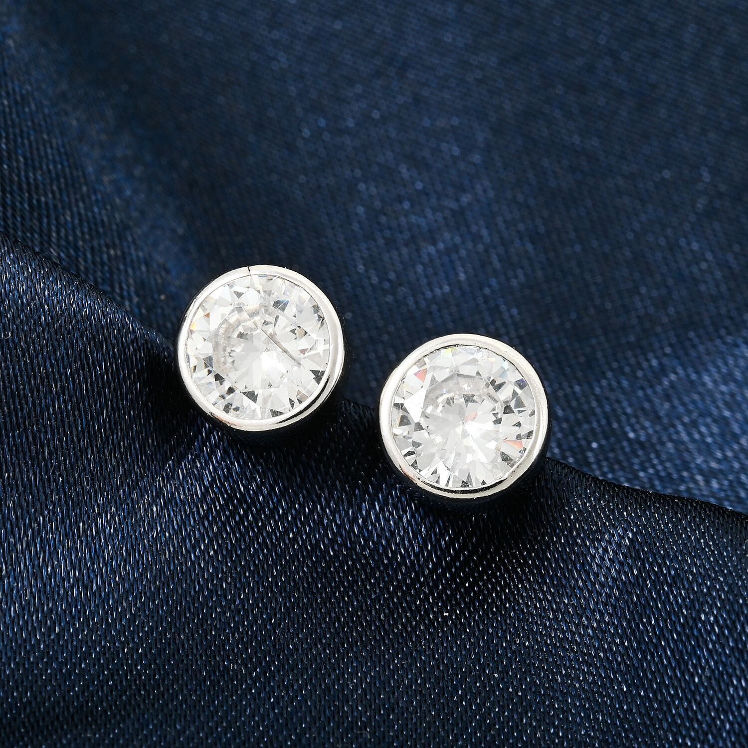 Elanza Simulated Diamond (2.00 Ct) Sterling Silver Earring 2.00 ctw