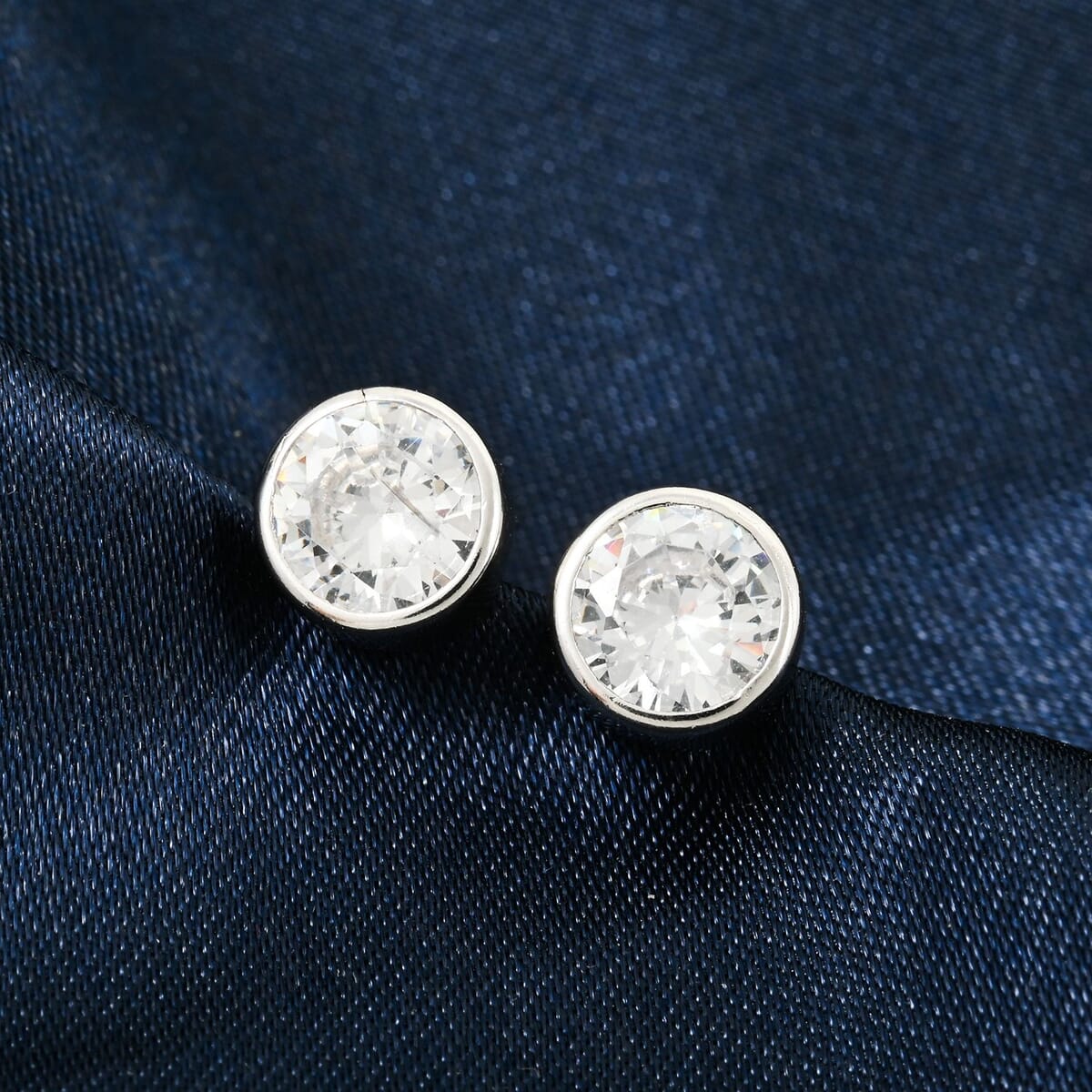 Elanza Simulated Diamond (2.00 Ct) Sterling Silver Earring 2.00 ctw image number 1