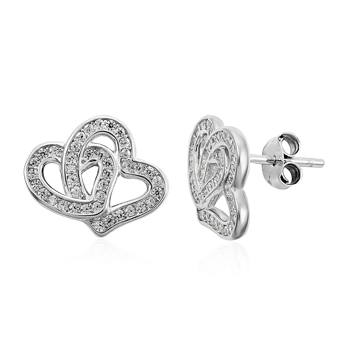 Elanza Simulated Diamond (1.14 Ct) Sterling Silver Earring 1.14 ctw
