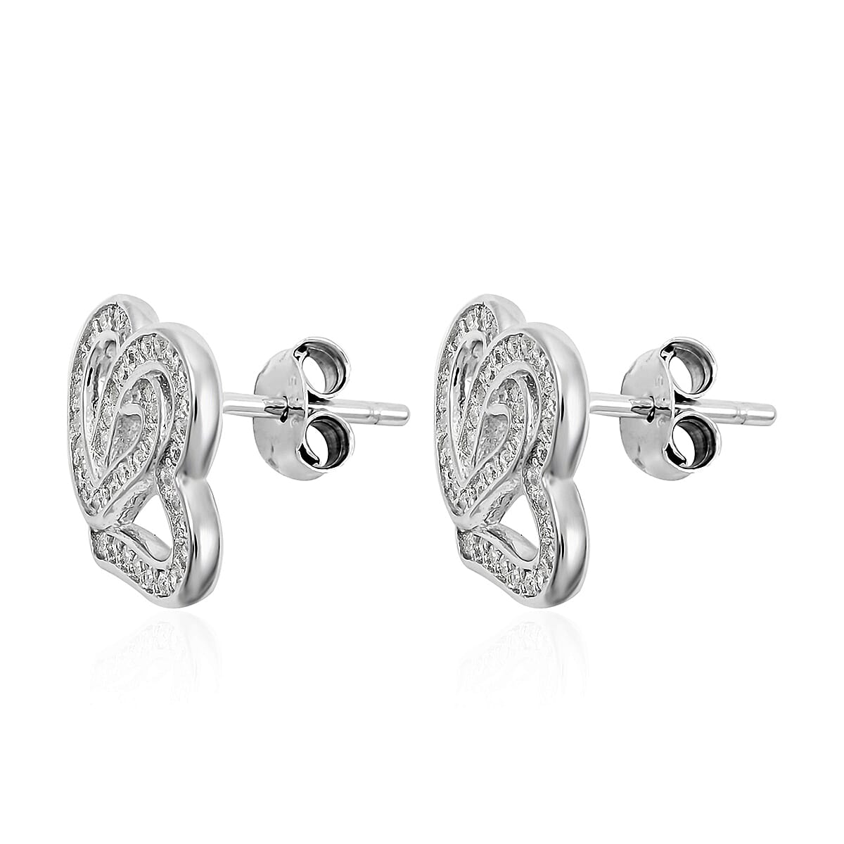 Elanza Simulated Diamond (1.14 Ct) Sterling Silver Earring 1.14 ctw