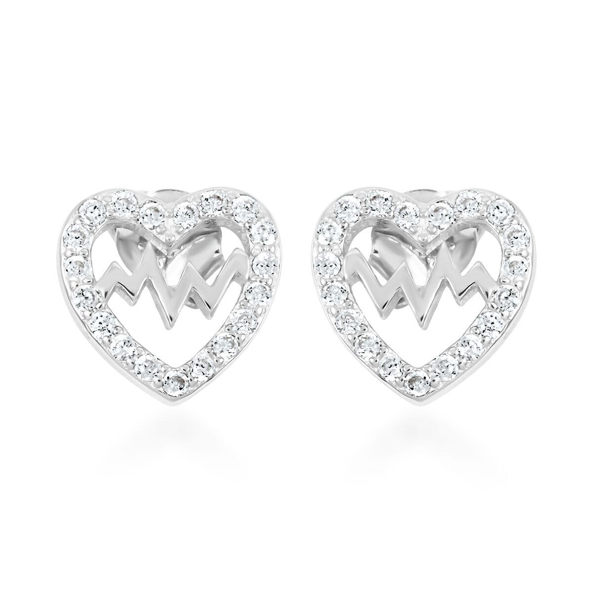 Elanza Simulated Diamond (0.80 Ct) Sterling Silver Earring 0.80 ctw image number 0