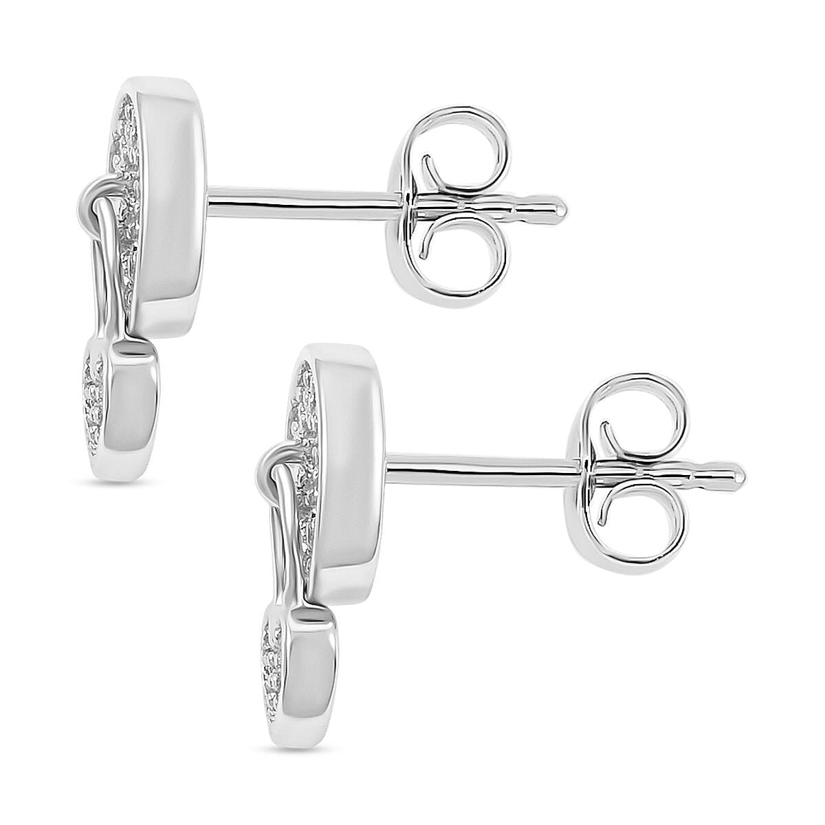 Elanza Simulated Diamond (0.81 Ct) Sterling Silver Earring 0.81 ctw image number 2
