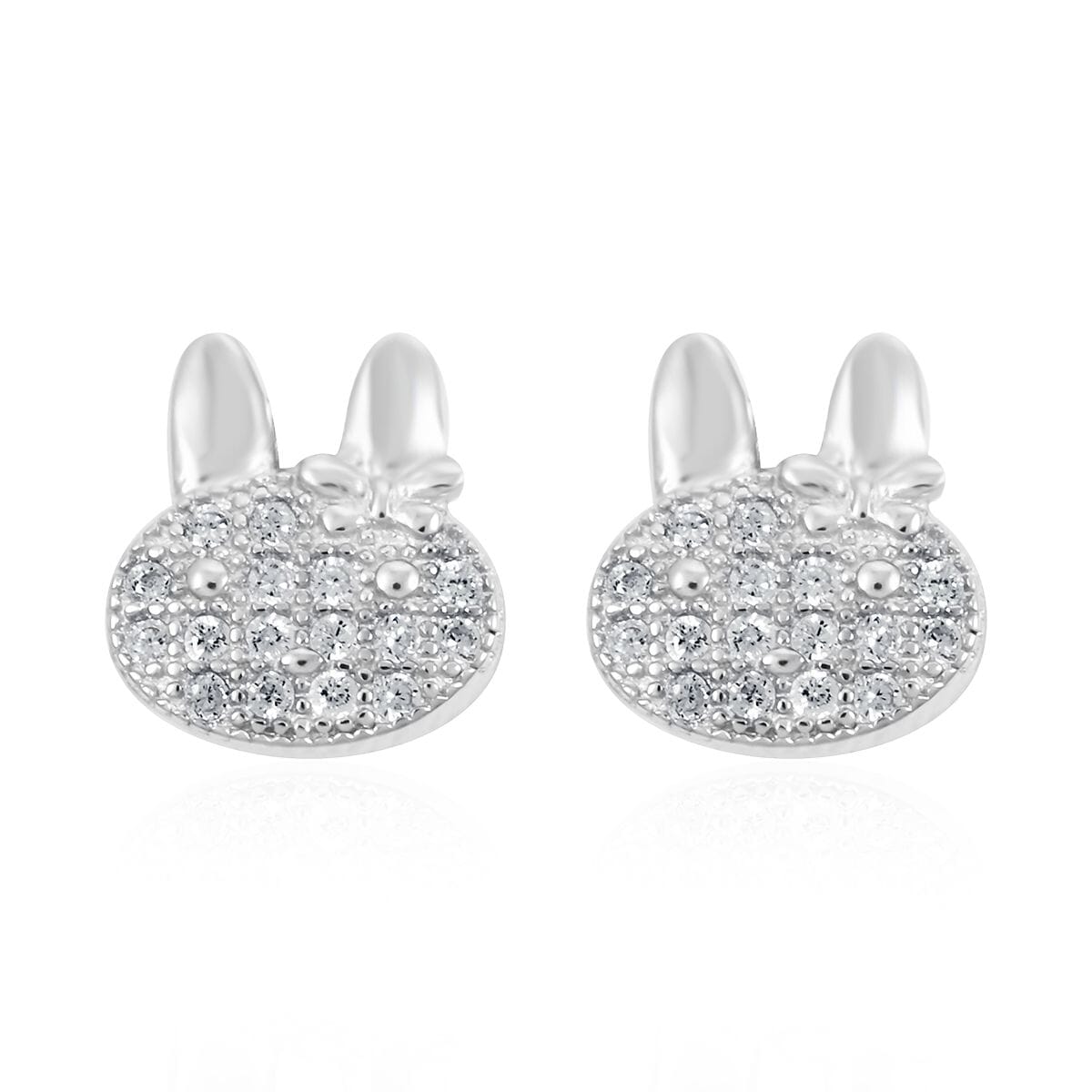 Elanza Simulated Diamond (0.76 Ct) Sterling Silver Earring 0.76 ctw image number 0