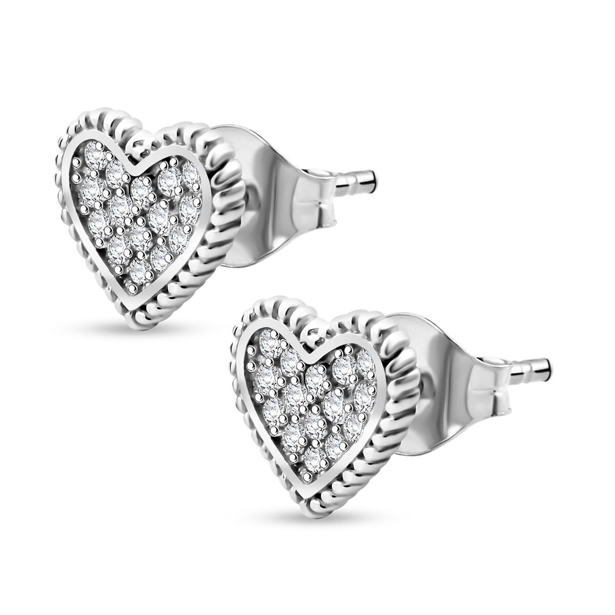 Elanza Simulated Diamond (0.67 Ct) Sterling Silver Earring 0.67 ctw image number 0