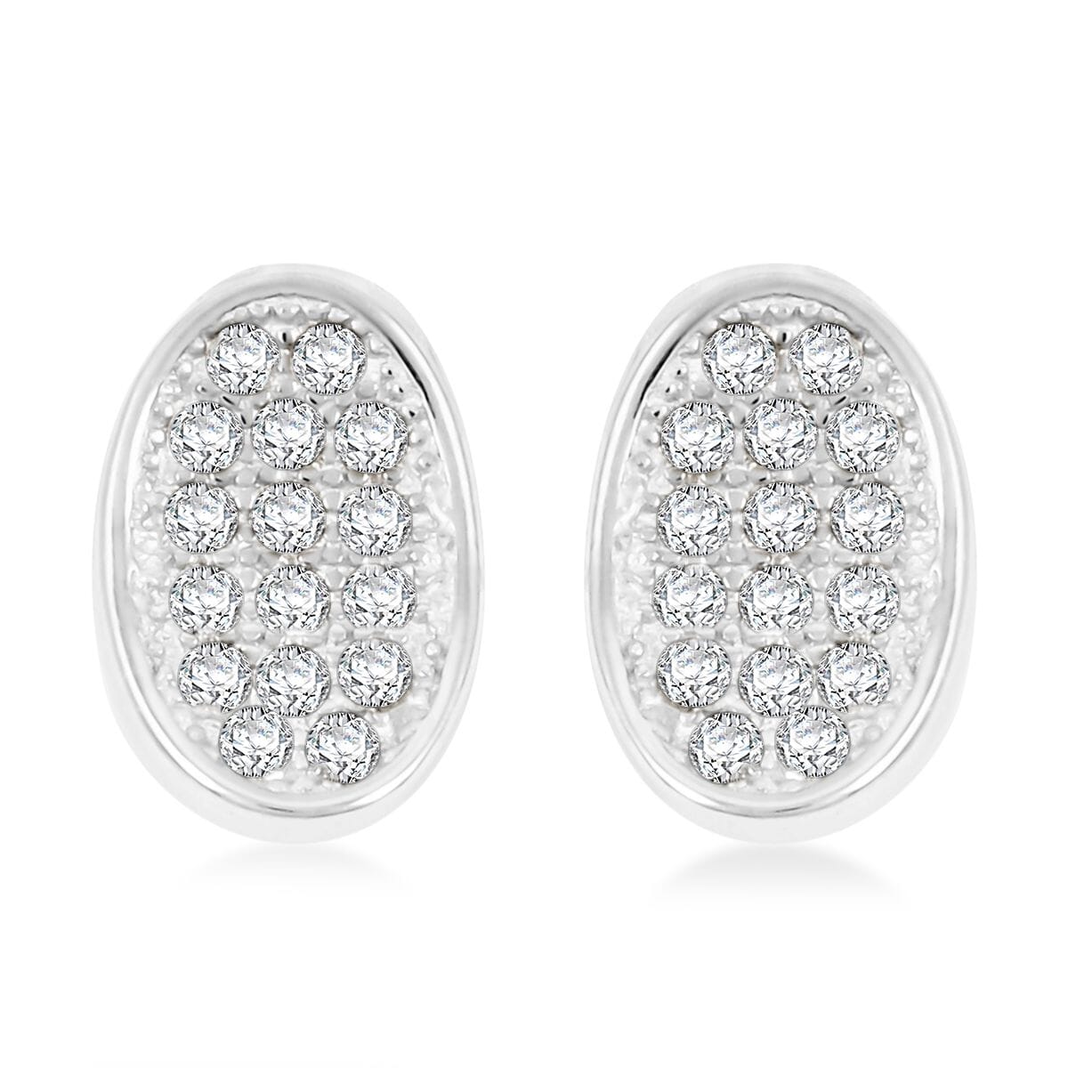 Elanza Simulated Diamond (0.59 Ct) Sterling Silver Earring 0.59 ctw image number 0