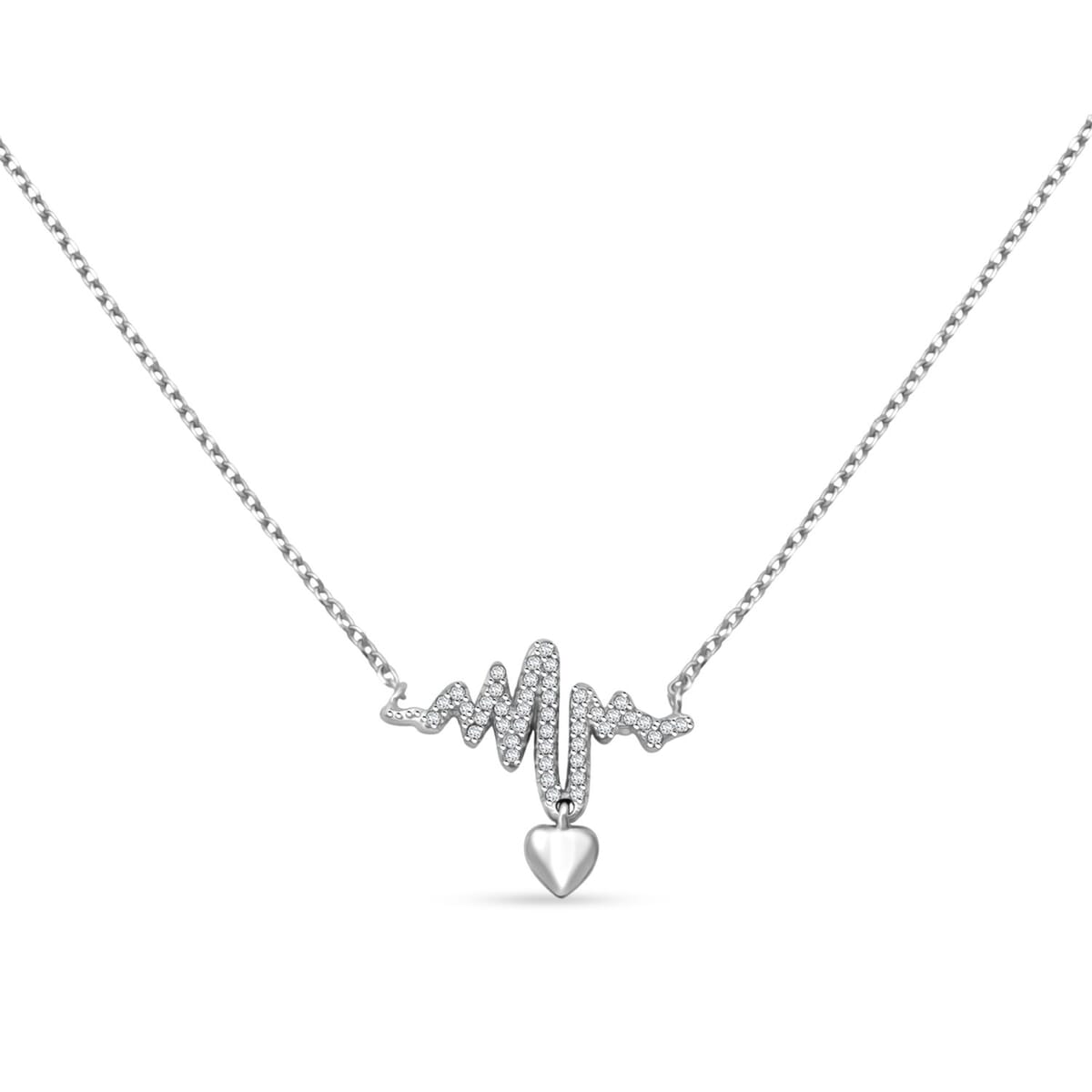 Elanza Simulated Diamond (5.10 Ct) Sterling Silver Necklace (Size 17 Adjustable) 5.10 ctw image number 0
