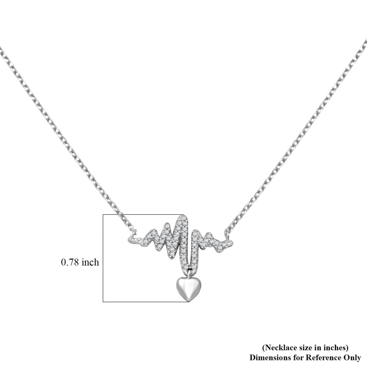 Elanza Simulated Diamond (5.10 Ct) Sterling Silver Necklace (Size 17 Adjustable) 5.10 ctw image number 2