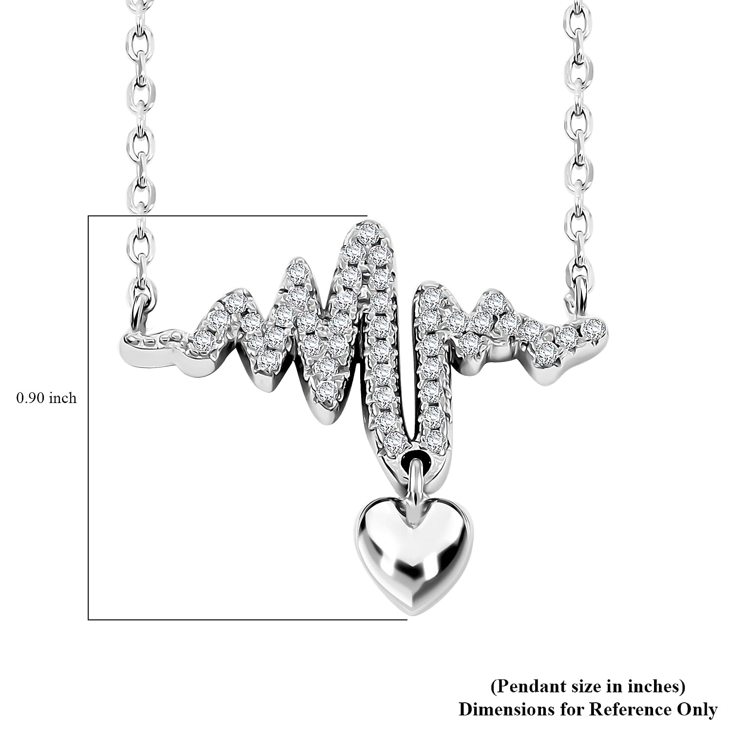 Elanza Simulated Diamond (5.10 Ct) Sterling Silver Necklace (Size 17 Adjustable) 5.10 ctw