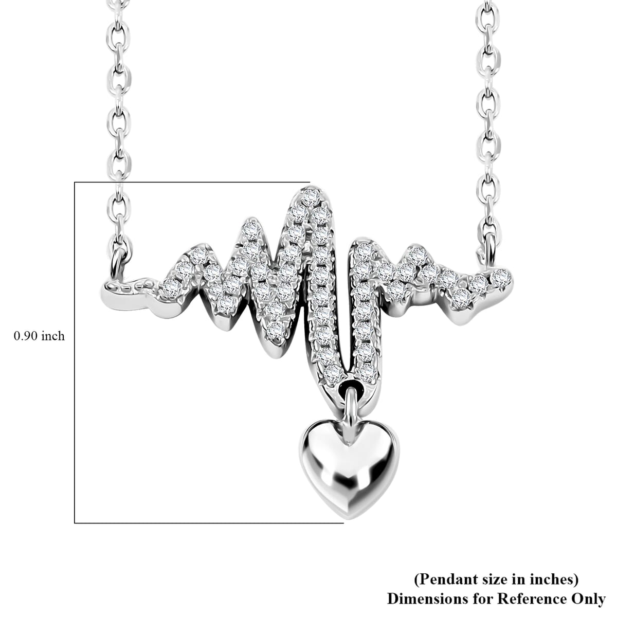Elanza Simulated Diamond (5.10 Ct) Sterling Silver Necklace (Size 17 Adjustable) 5.10 ctw image number 5
