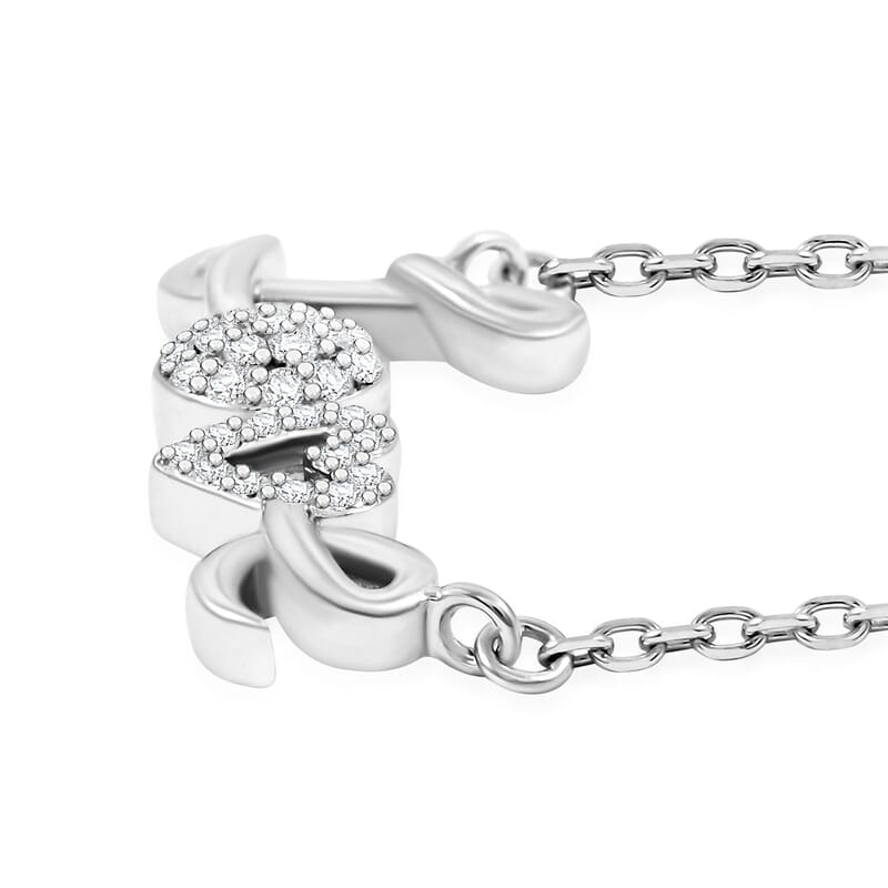 Elanza Simulated Diamond (0.63 Ct) Sterling Silver Necklace (Size 17.5 Adjustable) 0.63 ctw
