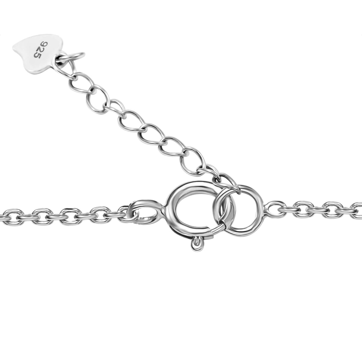 Elanza Simulated Diamond (0.63 Ct) Sterling Silver Necklace (Size 17.5 Adjustable) 0.63 ctw image number 4