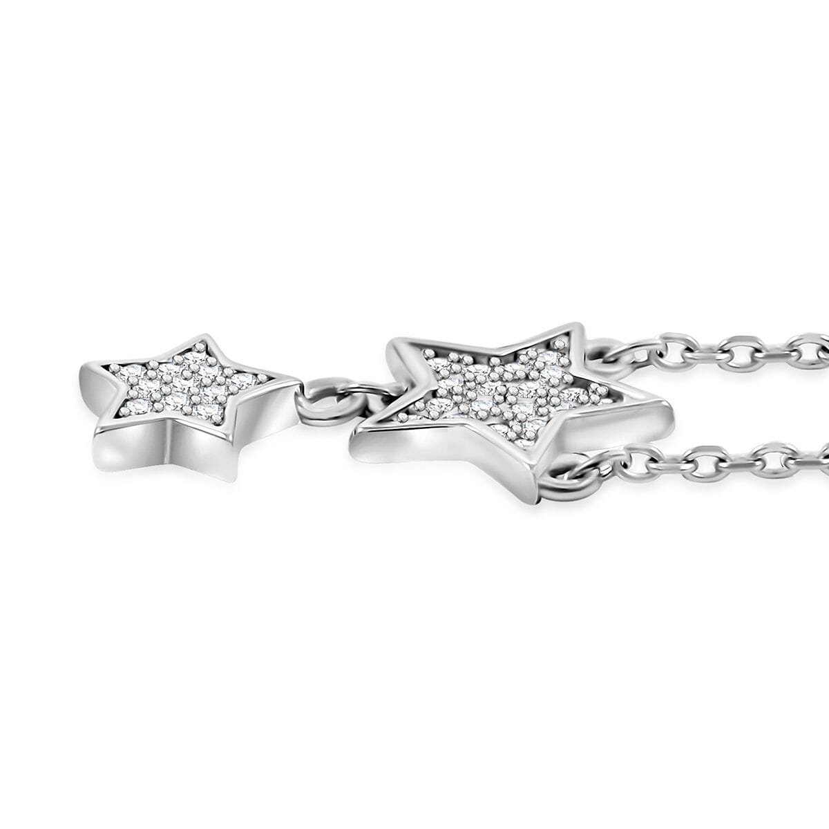 Elanza Simulated Diamond (0.65 Ct) Sterling Silver Necklace (Size 18 Adjustable) 0.65 ctw image number 2