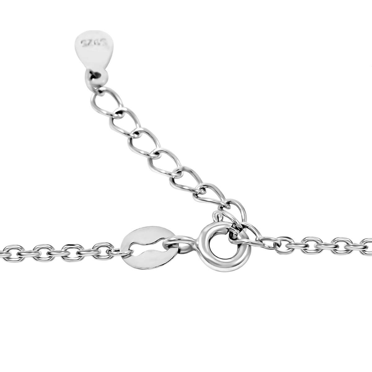 Elanza Simulated Diamond (0.65 Ct) Sterling Silver Necklace (Size 18 Adjustable) 0.65 ctw image number 3