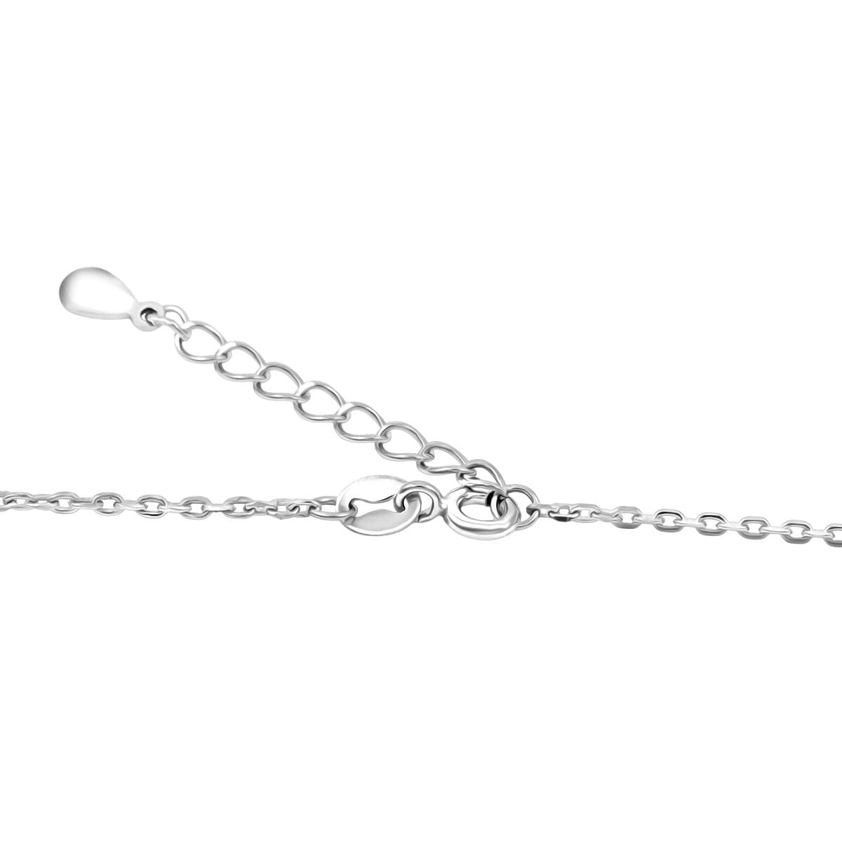 Elanza Simulated Diamond (1.13 Ct) Sterling Silver Necklace (Size 17.5 Adjustable) 1.13 ctw image number 4