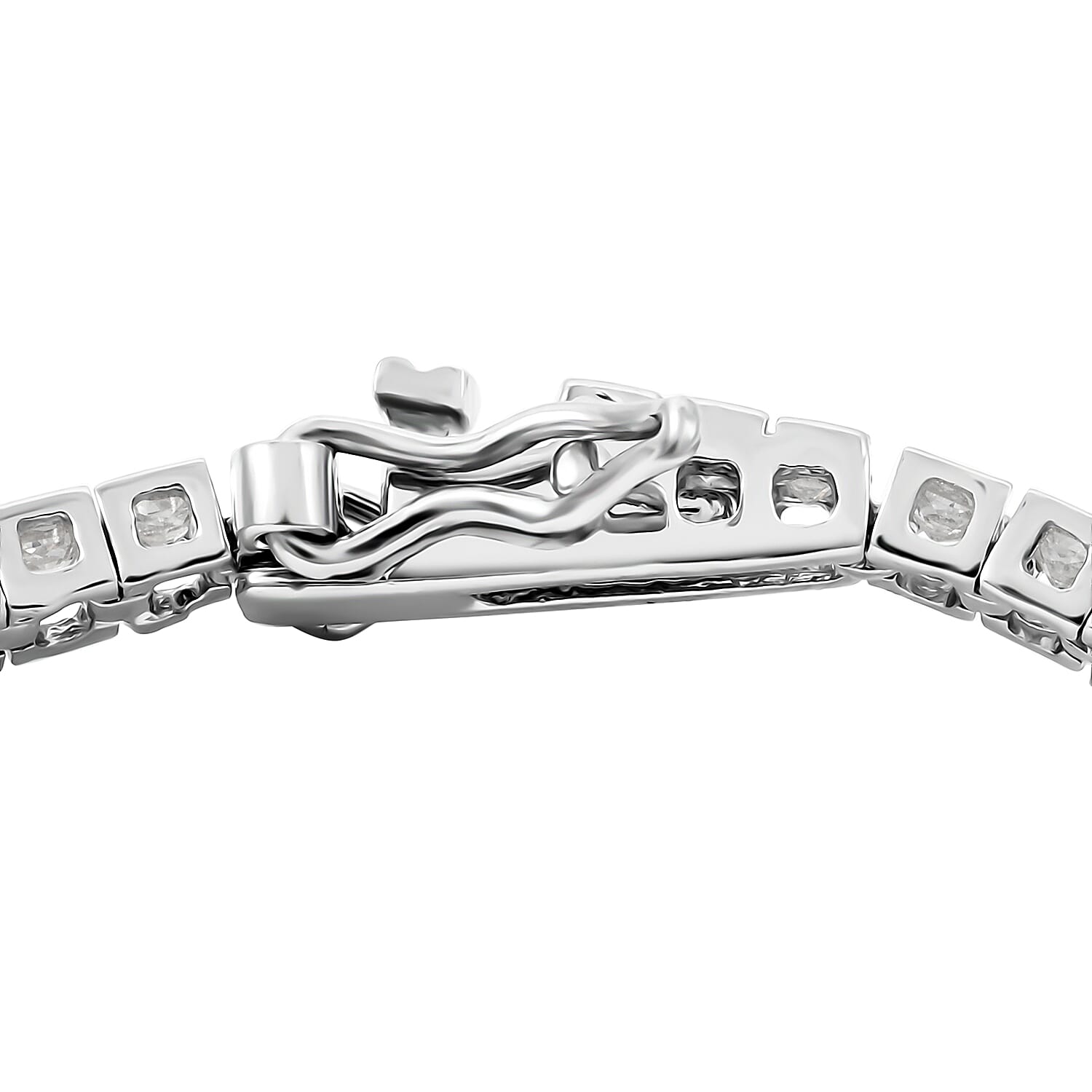 Elanza Simulated Diamond (8.64 Ct) Sterling Silver Bracelet (Size 7.25 In) 8.64 ctw