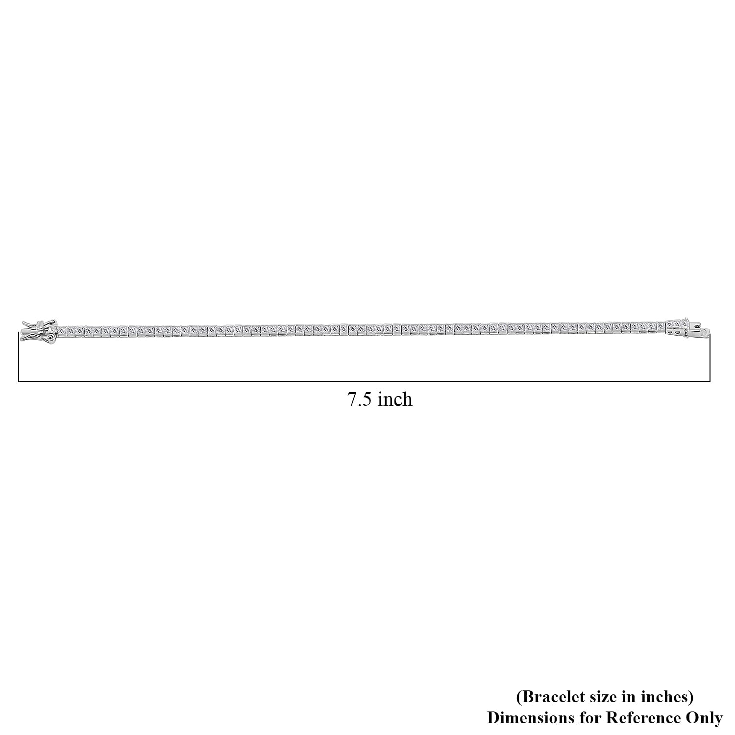 Elanza Simulated Diamond (8.64 Ct) Sterling Silver Bracelet (Size 7.25 In) 8.64 ctw