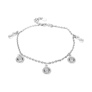 Elanza Simulated Diamond (1.44 Ct) Sterling Silver Bracelet (Size 7 Adjustable) 1.44 ctw